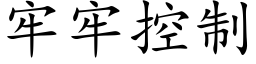 牢牢控制 (楷体矢量字库)