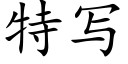 特写 (楷体矢量字库)