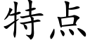 特點 (楷體矢量字庫)