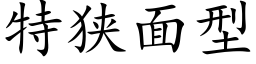 特狭面型 (楷体矢量字库)