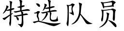 特选队员 (楷体矢量字库)