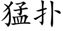 猛扑 (楷体矢量字库)