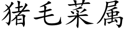 猪毛菜属 (楷体矢量字库)