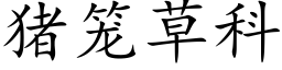 猪笼草科 (楷体矢量字库)