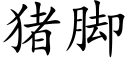 猪脚 (楷体矢量字库)