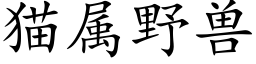 猫属野兽 (楷体矢量字库)