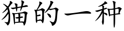 猫的一种 (楷体矢量字库)