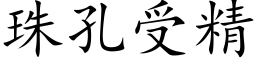 珠孔受精 (楷體矢量字庫)