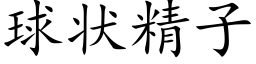 球状精子 (楷体矢量字库)