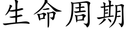 生命周期 (楷体矢量字库)