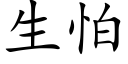 生怕 (楷体矢量字库)