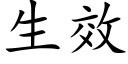 生效 (楷体矢量字库)