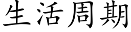 生活周期 (楷体矢量字库)