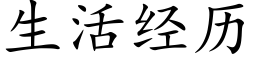 生活經曆 (楷體矢量字庫)