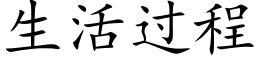 生活過程 (楷體矢量字庫)