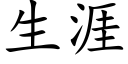 生涯 (楷体矢量字库)