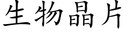 生物晶片 (楷体矢量字库)