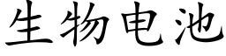 生物电池 (楷体矢量字库)