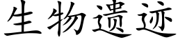 生物遗迹 (楷体矢量字库)