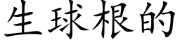 生球根的 (楷体矢量字库)