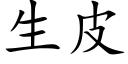 生皮 (楷体矢量字库)