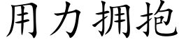 用力擁抱 (楷體矢量字庫)