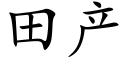 田产 (楷体矢量字库)