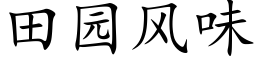 田园风味 (楷体矢量字库)