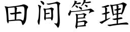 田間管理 (楷體矢量字庫)