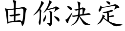 由你決定 (楷體矢量字庫)