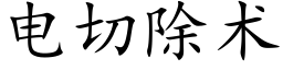 电切除术 (楷体矢量字库)