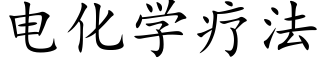 电化学疗法 (楷体矢量字库)