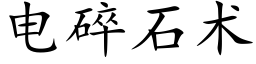 电碎石术 (楷体矢量字库)