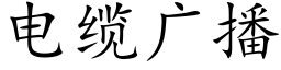 電纜廣播 (楷體矢量字庫)