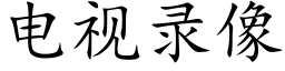 電視錄像 (楷體矢量字庫)