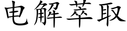 電解萃取 (楷體矢量字庫)