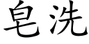 皂洗 (楷体矢量字库)