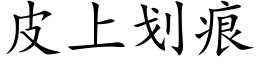 皮上劃痕 (楷體矢量字庫)