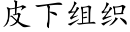 皮下組織 (楷體矢量字庫)