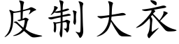 皮制大衣 (楷體矢量字庫)