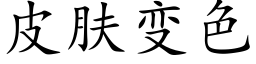 皮肤变色 (楷体矢量字库)