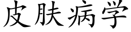 皮肤病学 (楷体矢量字库)