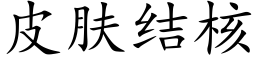 皮肤结核 (楷体矢量字库)