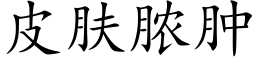 皮肤脓肿 (楷体矢量字库)