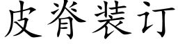 皮脊装订 (楷体矢量字库)