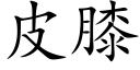 皮膝 (楷体矢量字库)