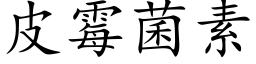 皮霉菌素 (楷体矢量字库)