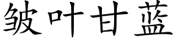 皱叶甘蓝 (楷体矢量字库)