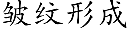 皱纹形成 (楷体矢量字库)