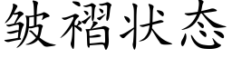 皱褶状态 (楷体矢量字库)